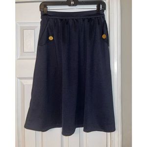 NWOT, Mikarose Navy Blue Skirt, Size XS